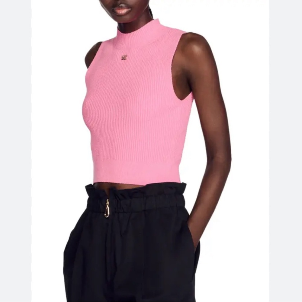 Sandro Sagan Logo Pink Top